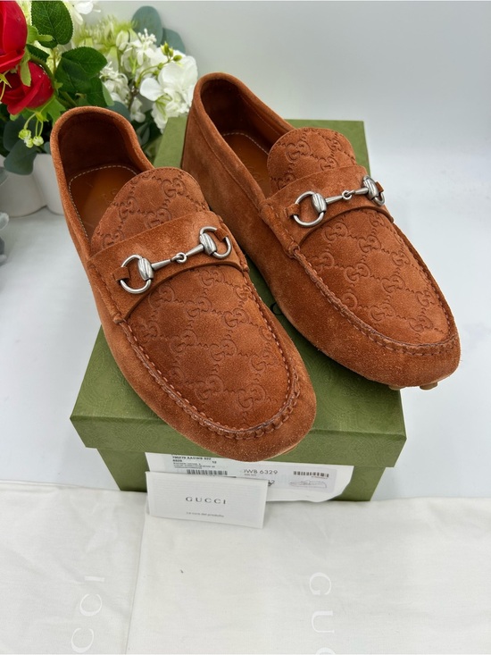 Men\'s Gucci JORDY horse bit suede loafers size 12 fits 12.5 US made in Italy main image 11